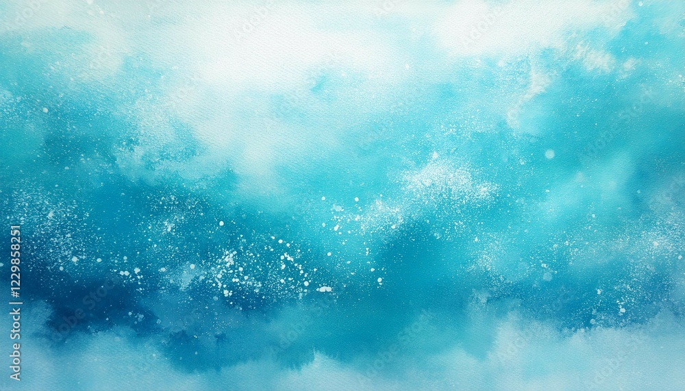 Abstract Watercolor Ocean Painting Sky, Sea, and Clouds, Generated image Abstract Watercolor Ocean Painting Sky, Sea, and Clouds, Generated image