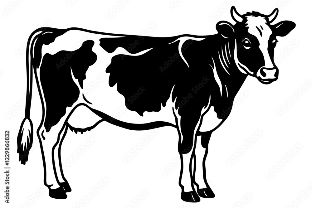 jersey cow silhouette vector illustration jersey cow silhouette vector illustration