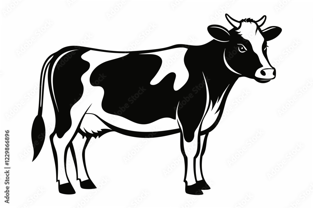 jersey cow silhouette vector illustration jersey cow silhouette vector illustration