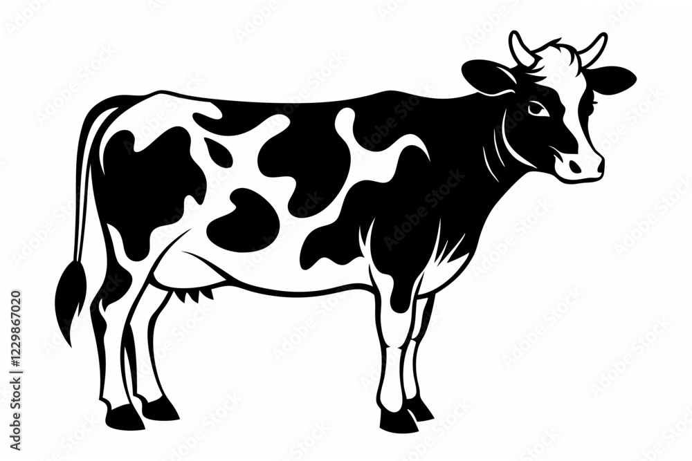 jersey cow silhouette vector illustration jersey cow silhouette vector illustration