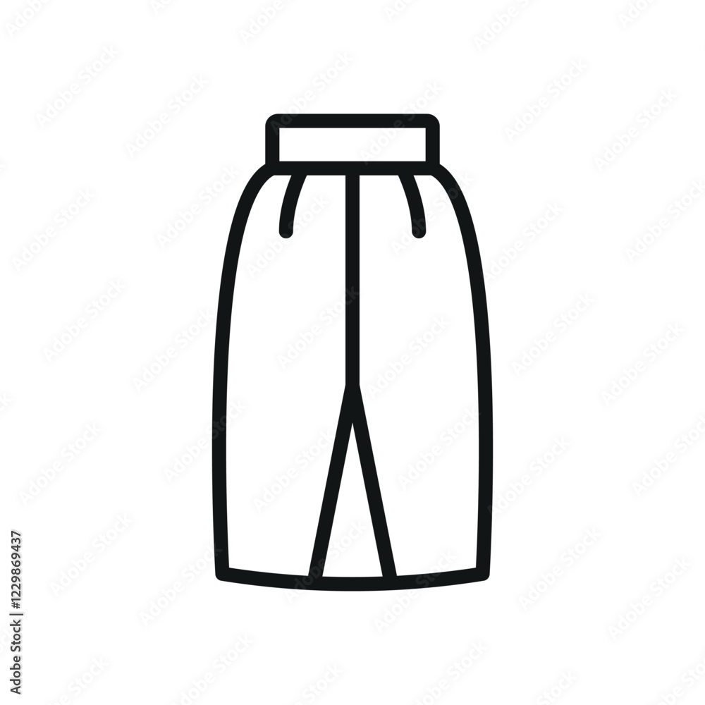 Skirt icon in a sleek and minimalist design, perfect for fashion applications, clothing stores, and style-related branding Skirt icon in a sleek and minimalist design, perfect for fashion applications, clothing stores, and style-related branding