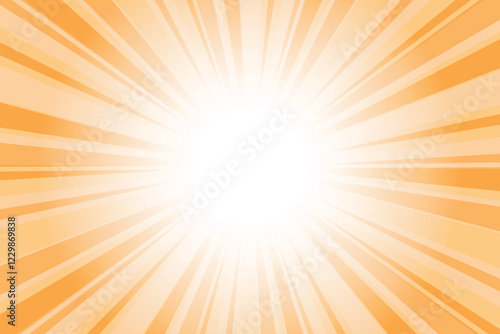 Orange sun burst abstract background. Abstract sherbert orange background with sun ray. Summer vector illustration.