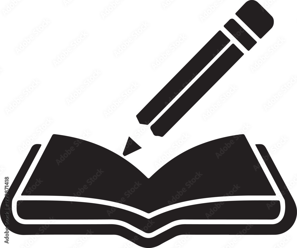 pencil Icon Silhouette Vector In White Background pencil Icon Silhouette Vector In White Background
