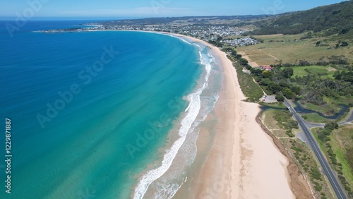Wallpaper Mural Beautiful ocean and beach on the coast of Australia view from above Torontodigital.ca