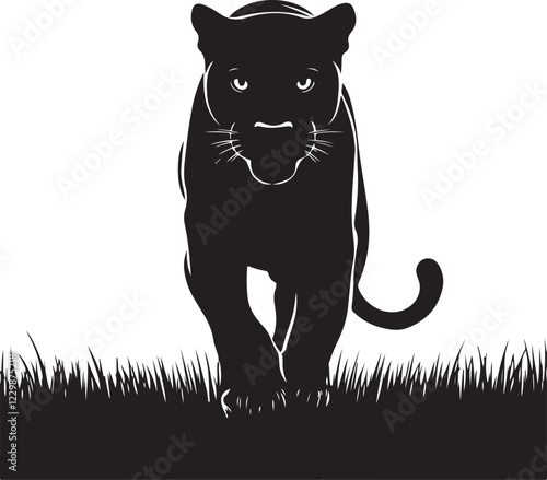 Black Panther vector with white background