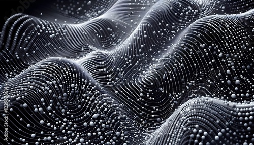 abstract black background with waves