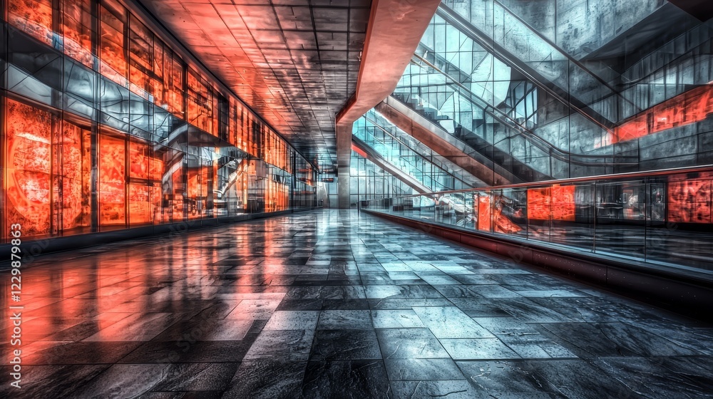 Fototapeta premium Modern Architecture: A Symphony in Steel and Glass