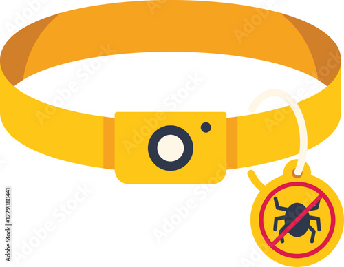 Anti flea collar protecting a pet from parasites, insects and ticks