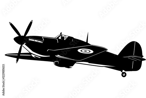 World war two Military fighter plane 