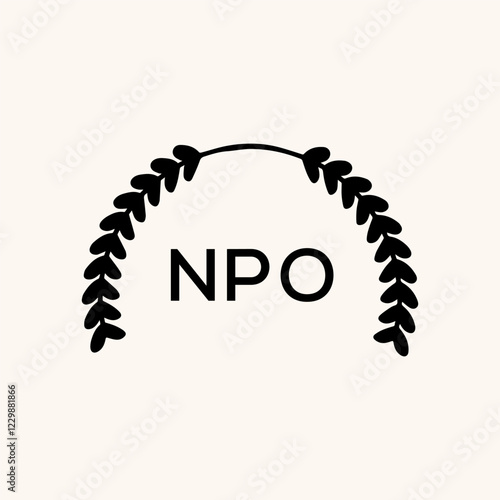 NPO logo design vector