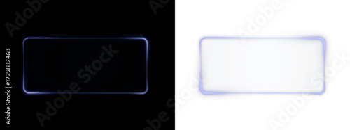 Collection of futuristic hud light blue frame. Technological background. Light glass gold frames square, oval, rectangle, circle. HUD PNG. Vector Illustration.