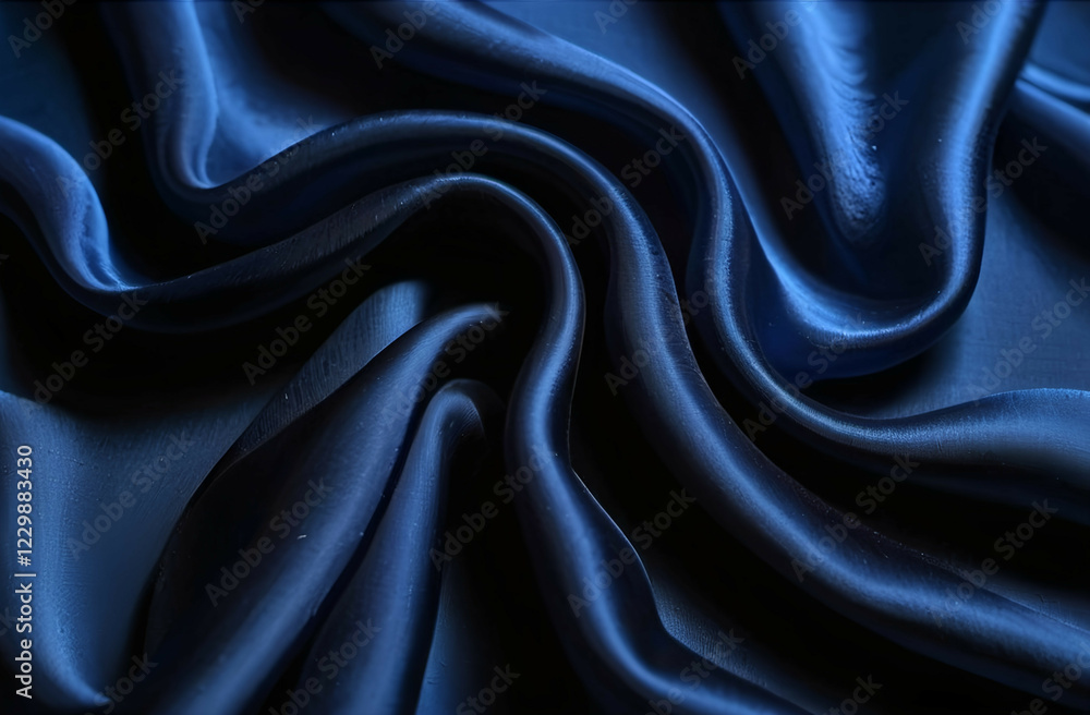 Obraz premium dark blue silk background