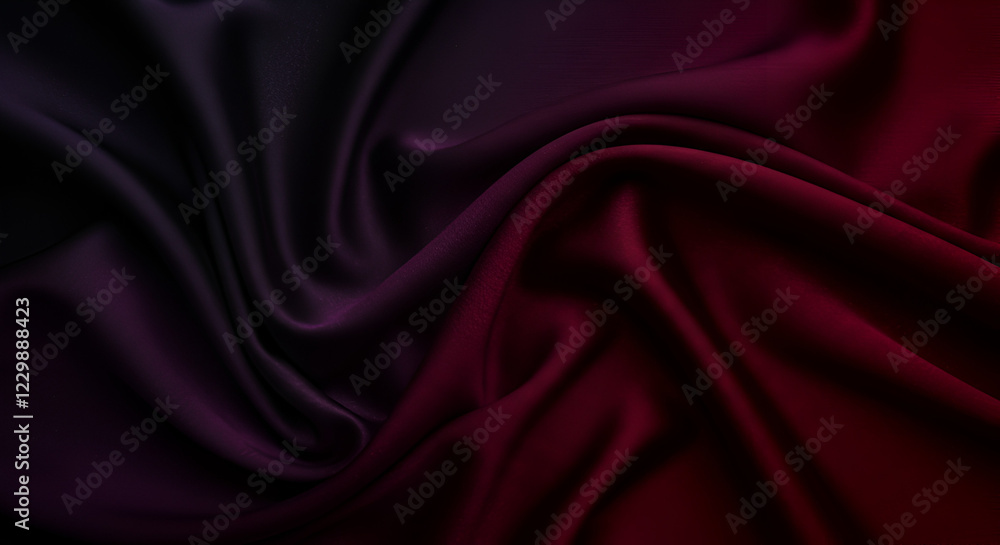 Fototapeta premium Black dark gray purple burgundy red background. Silk satin fabric. Luxury elegant beauty premium rich. Shiny glitter shimmer silky. Drapery fold crease. Christmas birthday Valentine romance festival.