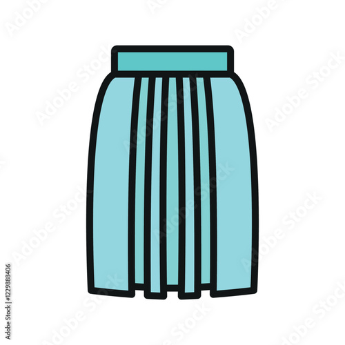 Skirt icon in a sleek and minimalist design, perfect for fashion applications, clothing stores, and style-related branding