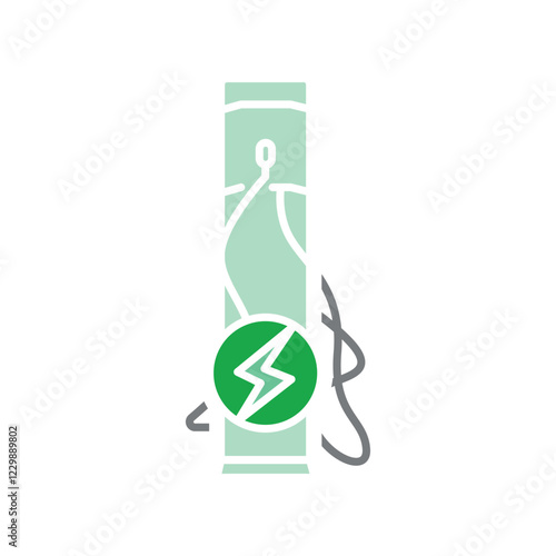 Charging infrastructure flat icon.
