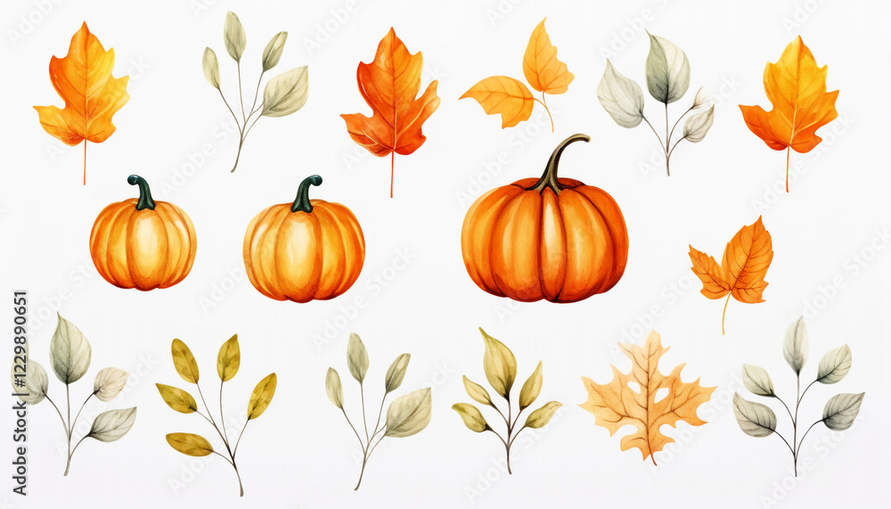 Naklejka premium set of pumpkins