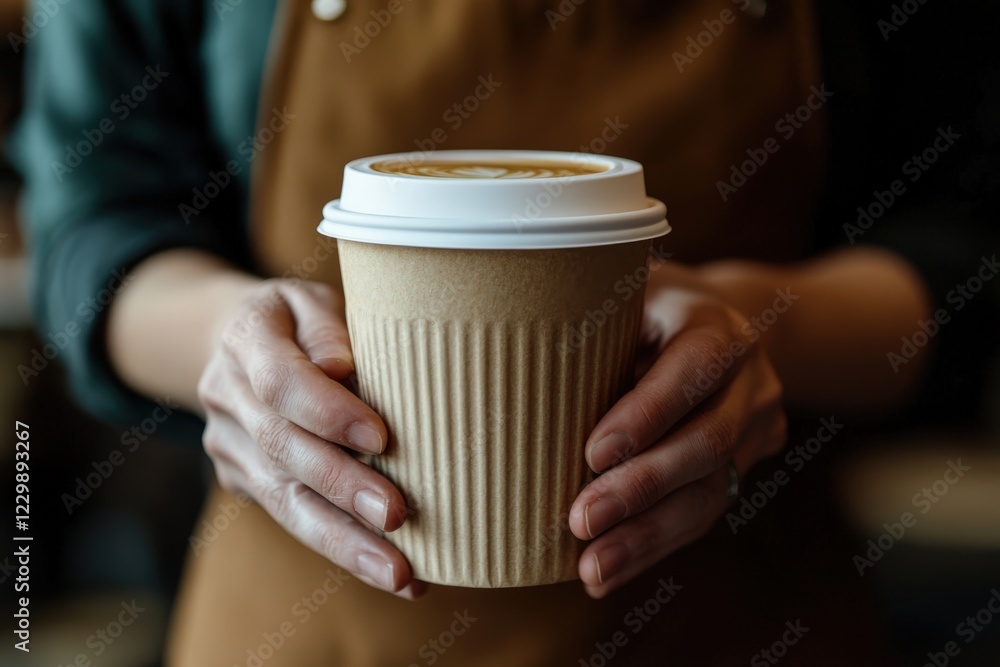 An individual is holding a steaming cup of delicious coffee in their hands An individual is holding a steaming cup of delicious coffee in their hands