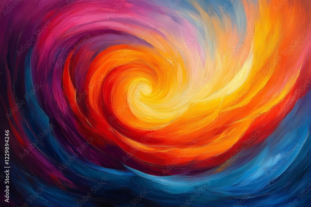 Vibrant swirling colors create an abstract representation of energy and movement in a dynamic artistic piece Vibrant swirling colors create an abstract representation of energy and movement in a dynamic artistic piece