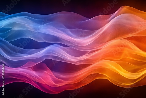 Wallpaper Mural Colorful abstract waves of flowing light in vivid shades of blue, pink, orange, and purple create a serene and dynamic atmosphere Torontodigital.ca