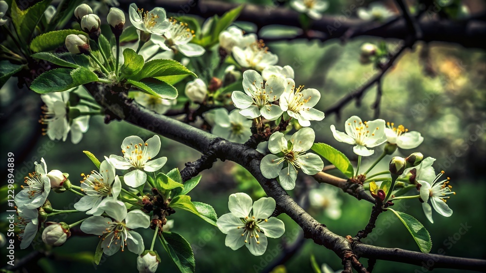 blossoming tree of fresh colorful flowers on light pastel background. Festive flower blossoming tree of fresh colorful flowers on light pastel background. Festive flower