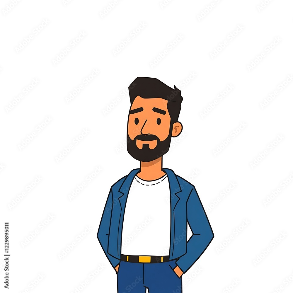 Animated avatar of a man in isolated beckground, generative ai
Animated avatar of a man in isolated beckground, generative ai