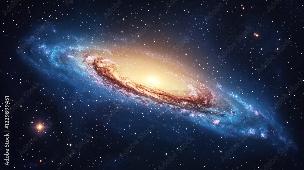 Obraz premium A Stunning Spiral Galaxy in Deep Space