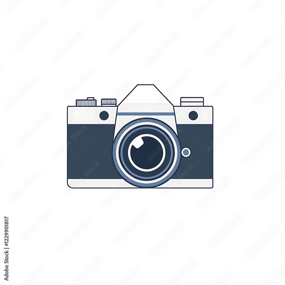 clipart vector camera in isolated background, generative ai clipart vector camera in isolated background, generative ai