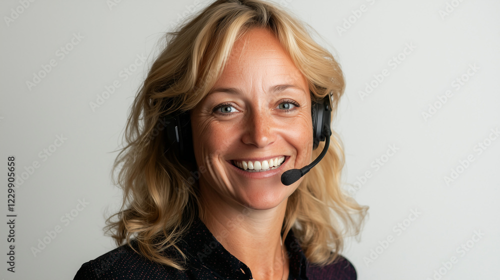 A focused customer service expert wearing a headset and ready to assist clients. The office backdrop indicates a business environment that values communication and effective client relations. A focused customer service expert wearing a headset and ready to assist clients. The office backdrop indicates a business environment that values communication and effective client relations.