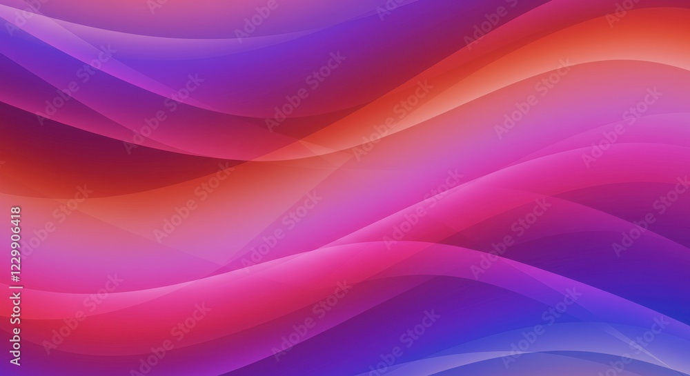 Obraz premium Abstract Flowing Waves in Vibrant Hues: A captivating abstract design featuring flowing waves of vivid red, pink, and blue hues, creating a dynamic and ethereal visual experience.
