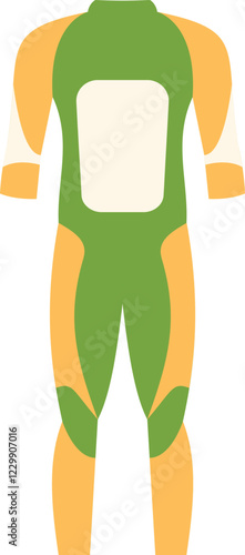 Professional diving suit protecting from cold water, special extreme sportswear for diving, surfing, rafting, isolated on white background
