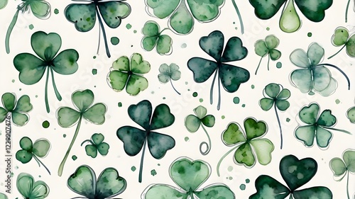Colorful shamrock seamless pattern background for St. patrick's day celebration