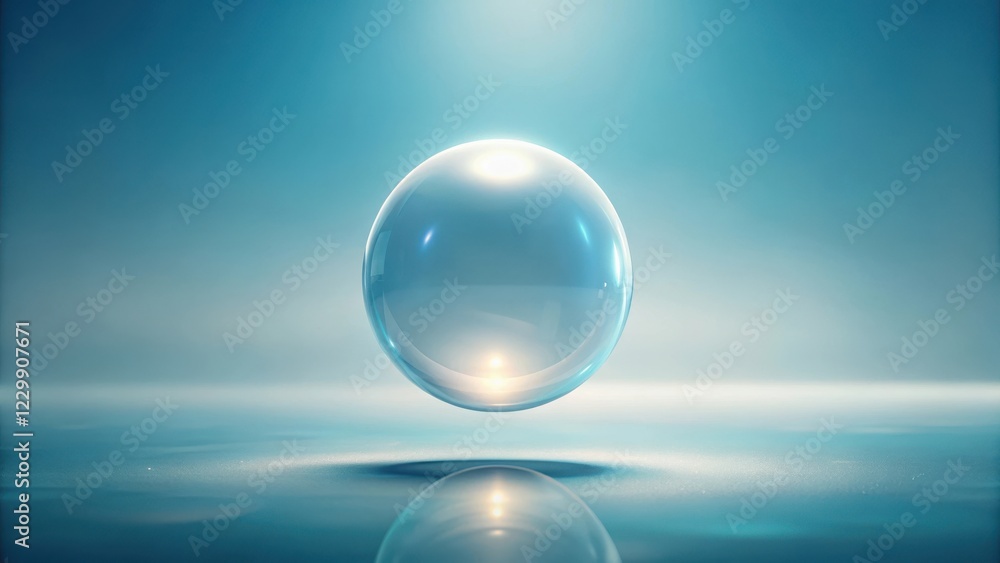 Gently glowing orb suspended in mid-air amidst a soft, dreamy atmosphere of pale blue hues, circle effect, glow, circle effect Gently glowing orb suspended in mid-air amidst a soft, dreamy atmosphere of pale blue hues, circle effect, glow, circle effect