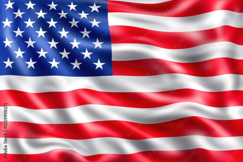 American flag waving proudly, symbolizing patriotism and unity. American flag waving proudly, symbolizing patriotism and unity.