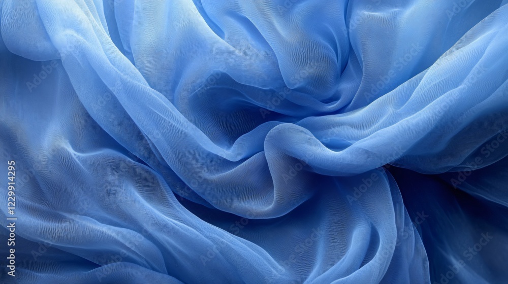 Translucent Curves in Varying Blue Shades Overlapping in Layered Abstract Blue Wave Background Translucent Curves in Varying Blue Shades Overlapping in Layered Abstract Blue Wave Background