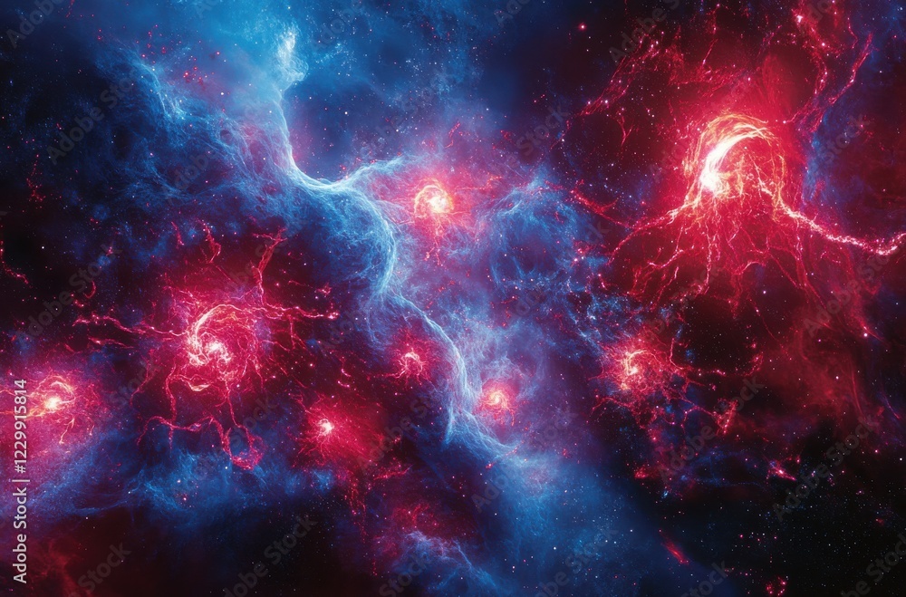 Vibrant Cosmic Nebula with Swirling Gases and Fiery Stars in Deep Space Capturing the Beauty of the Universe's Colorful Phenomena Vibrant Cosmic Nebula with Swirling Gases and Fiery Stars in Deep Space Capturing the Beauty of the Universe's Colorful Phenomena