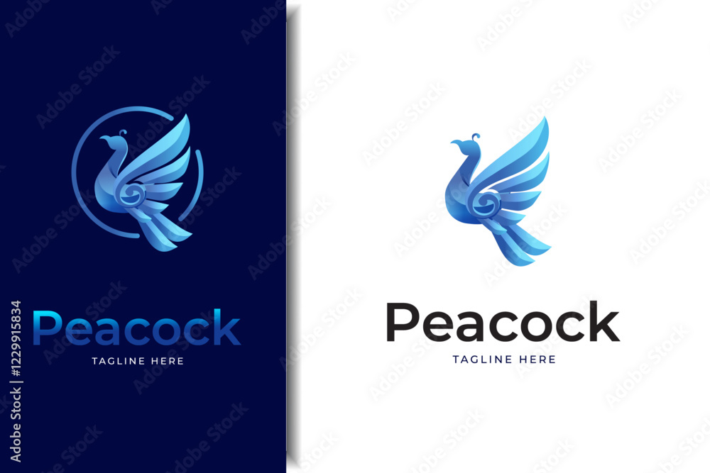 Fototapeta premium peacock colorful logo icon design