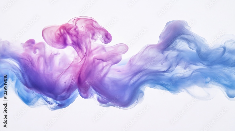 Fototapeta premium Abstract Swirling Colors: A Symphony of Purple and Blue Ink