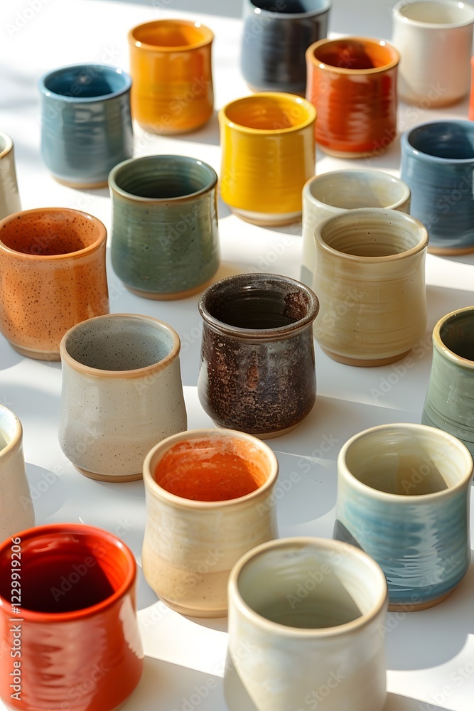 Earthenware Elegance: Handcrafted Vases and Plates in a Pottery Workshop Earthenware Elegance: Handcrafted Vases and Plates in a Pottery Workshop
