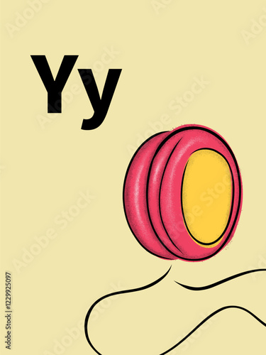 Yy ABC FLASHCARD - FRONT photo