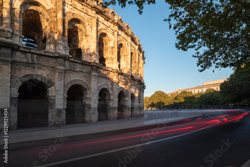Ancient Roman amphitheatre in the Occitanie region of southern France, NImes