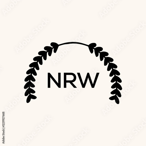 NRW logo design vector