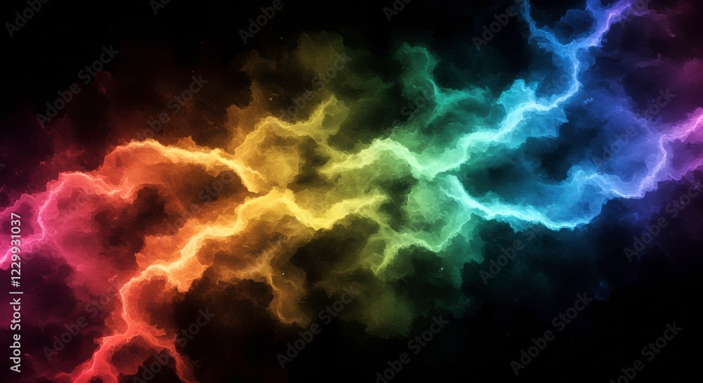Rainbow Energy: Abstract image of vibrant, swirling rainbow energy streams against a dark background, creating a captivating and dynamic visual. Rainbow Energy: Abstract image of vibrant, swirling rainbow energy streams against a dark background, creating a captivating and dynamic visual.