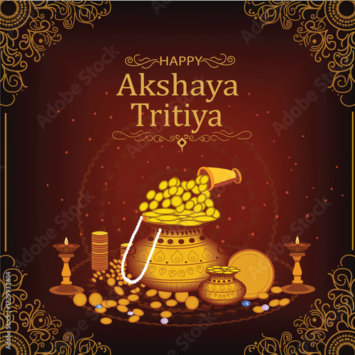 Happy Akshaya Tritiya - Golden Kalash and Prosperity