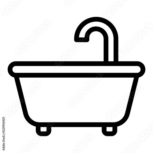 Bathroom icon. Vector line icon