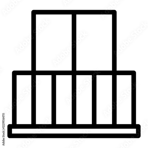 Balcony icon. Vector line icon