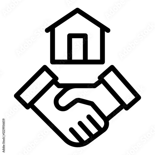 Dealing property icon. Vector line icon
