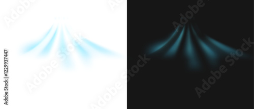 Air, smoke or wind motion effect isolated on a see-through background. Realistic illustration of abstract dust flows, scratch lines or wind flows in vector format.	