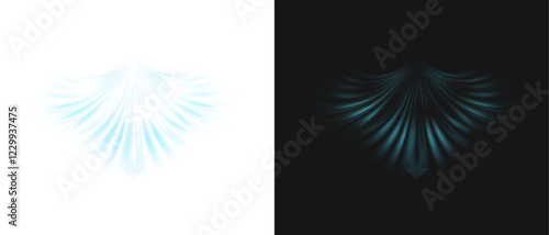 Png Air, wind effect on transparent background. Airflow overlay: fresh air for cleaning, cooling or changing the air. Wind Wave Effect. 3D vector illustration.