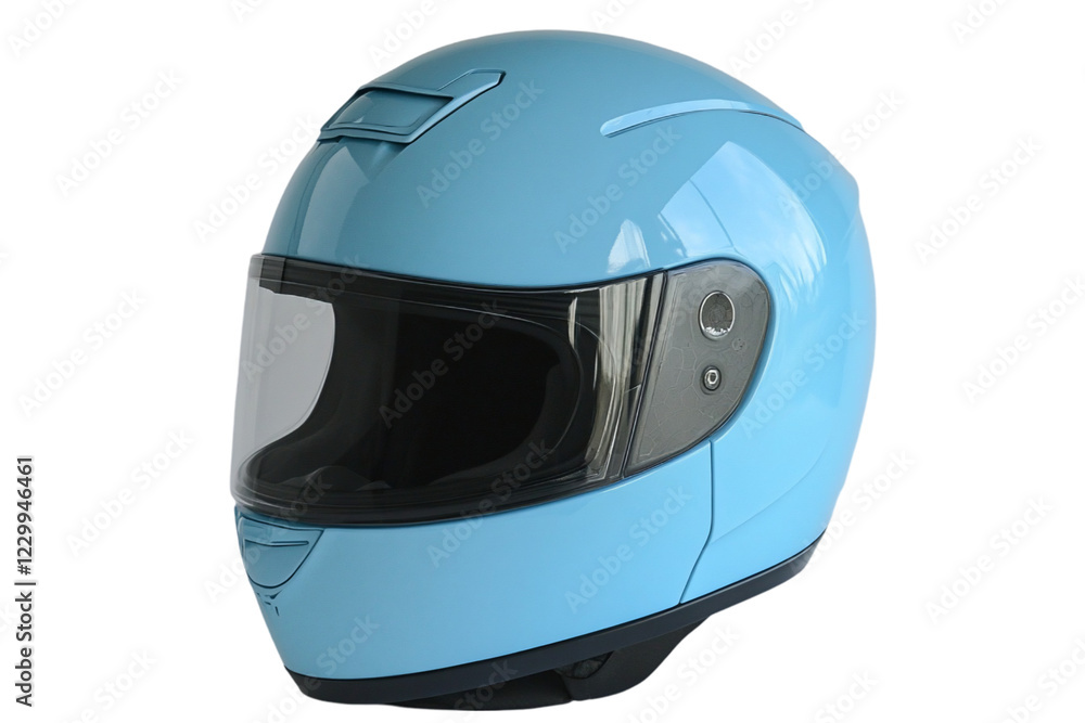 Glossy Blue Motorcycle Helmet with Visor Glossy Blue Motorcycle Helmet with Visor