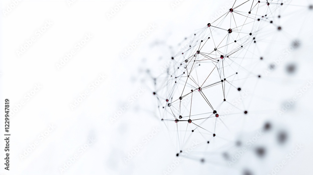 Abstract Network Connection: Digital Nodes and Lines Intertwined Abstract Network Connection: Digital Nodes and Lines Intertwined